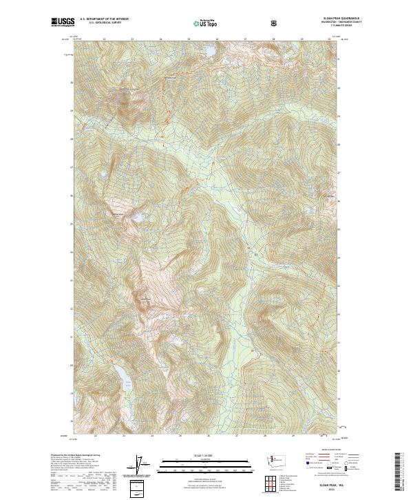 Sloan Peak topographic map thumbnail