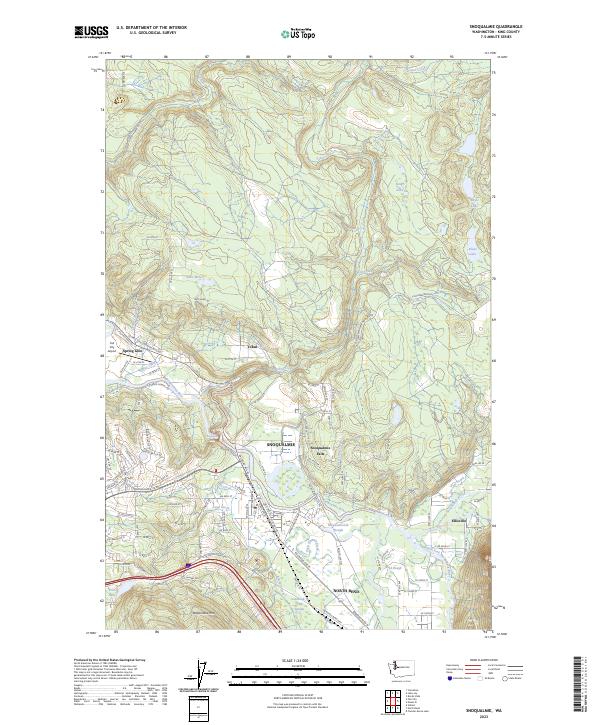 Snoqualmie topographic map thumbnail