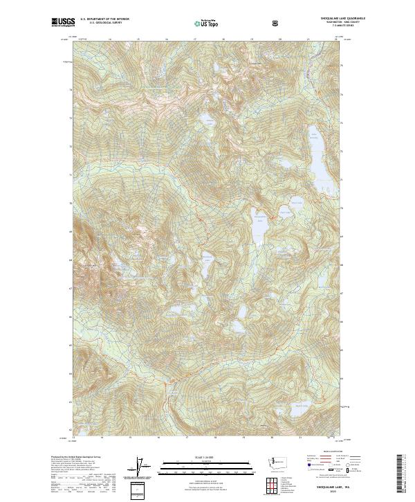 Snoqualmie Lake topographic map thumbnail