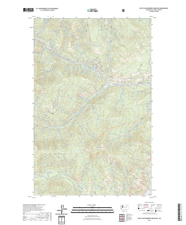 South Huckleberry Mountain topographic map thumbnail