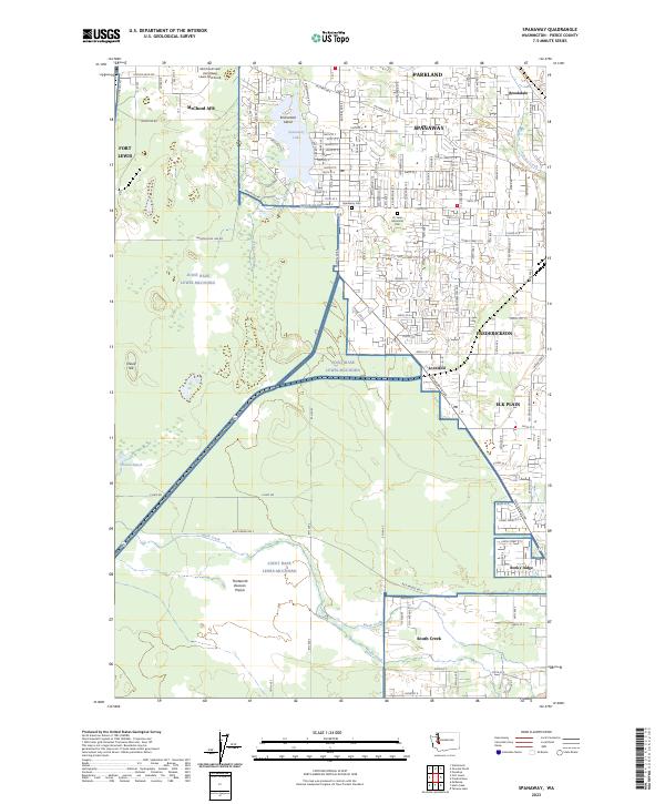Spanaway topographic map thumbnail