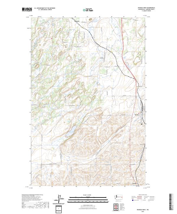 Spangle West topographic map thumbnail