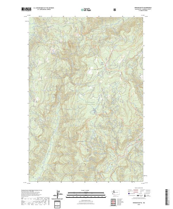 Spencer Butte topographic map thumbnail