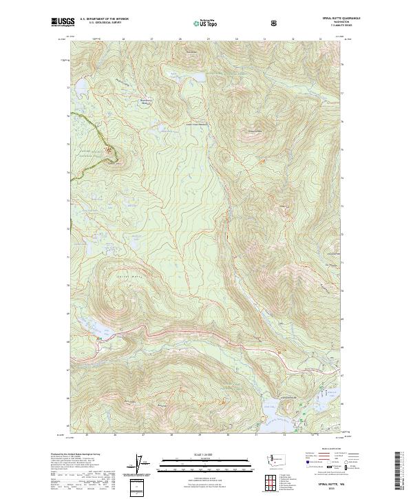 Spiral Butte topographic map thumbnail