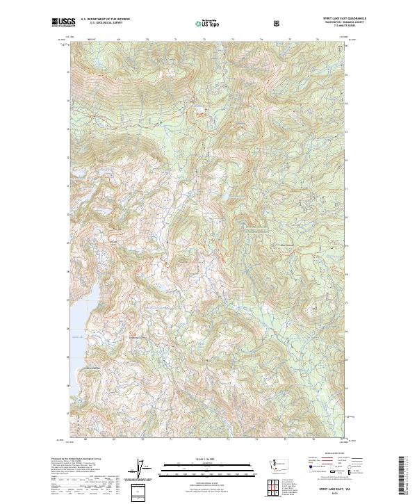 Spirit Lake East topographic map thumbnail