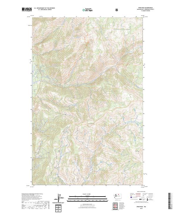 Spur Peak 2023 topographic map thumbnail
