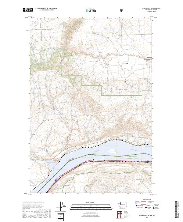 Stacker Butte topographic map thumbnail