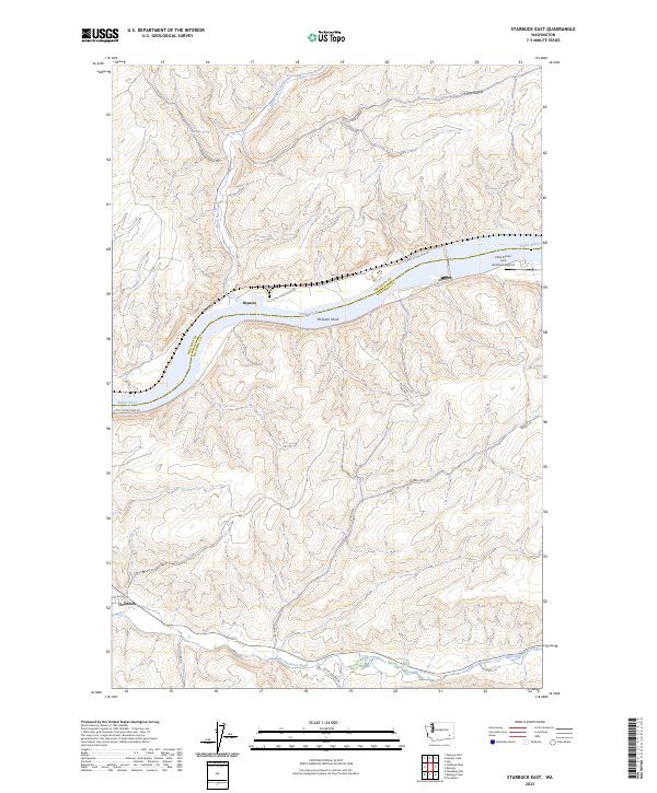 Starbuck East topographic map thumbnail
