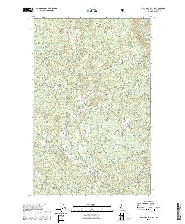 Strawberry Mountain 2023 topographic map thumbnail