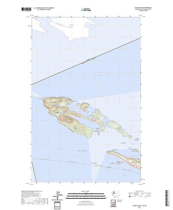Stuart Island topographic map thumbnail