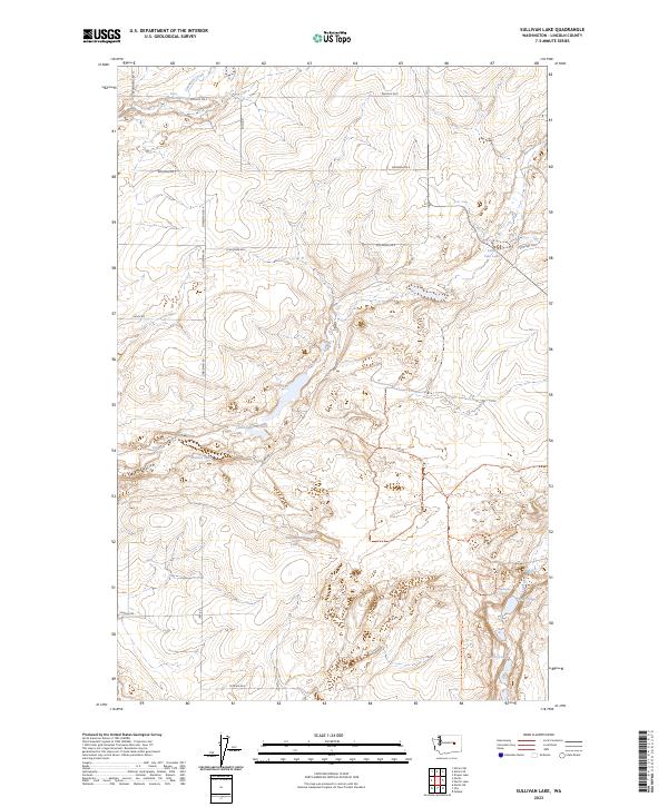 Sullivan Lake topographic map thumbnail