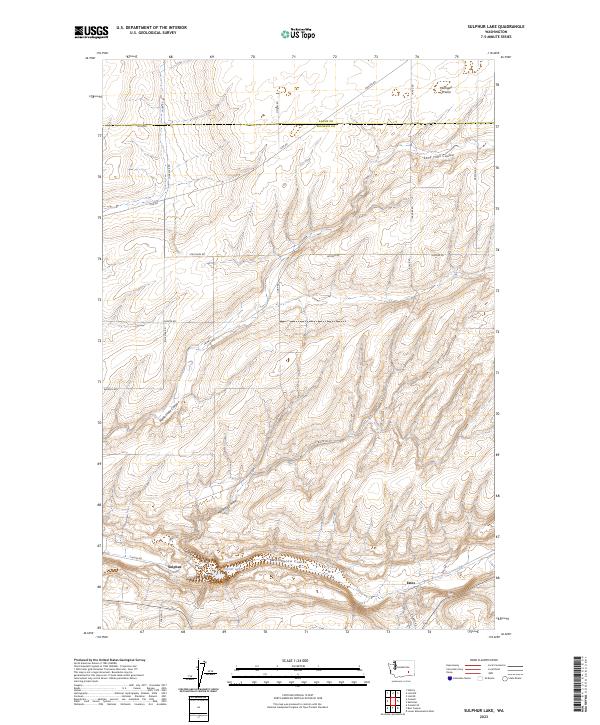 Sulphur Lake 2023 topographic map thumbnail