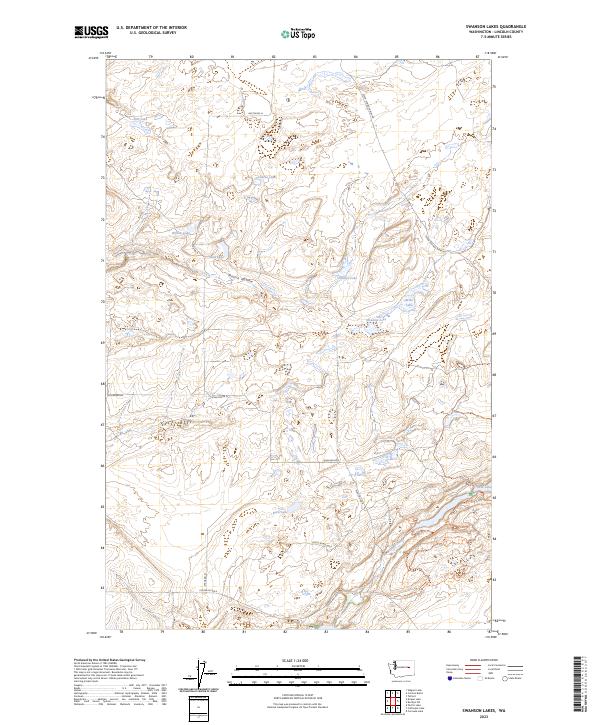Swanson Lakes topographic map thumbnail