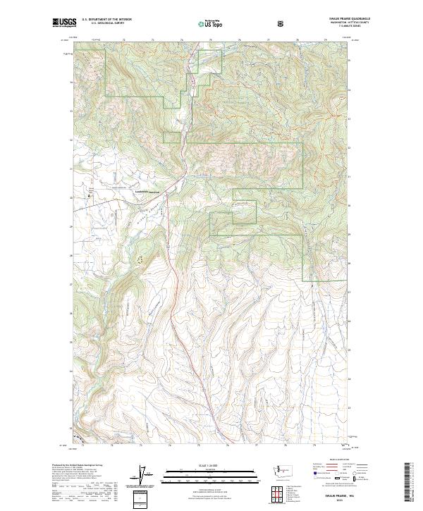 Swauk Prairie topographic map thumbnail