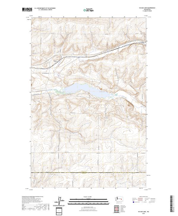 Sylvan Lake 2023 topographic map thumbnail