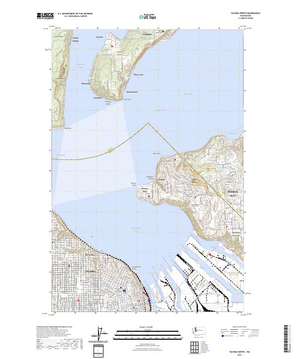 Tacoma North topographic map thumbnail