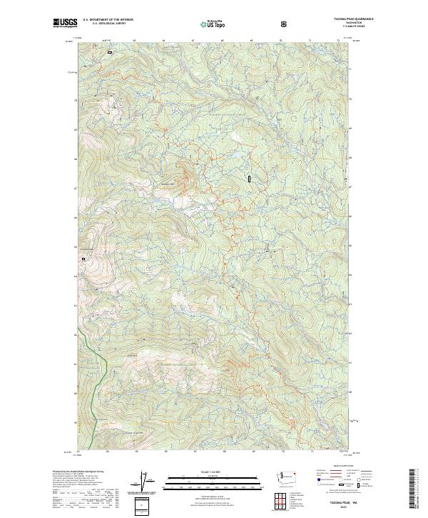 Tacoma Peak topographic map thumbnail