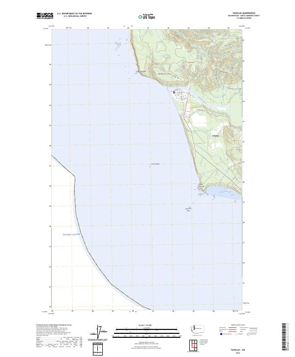 Taholah 2023 topographic map thumbnail