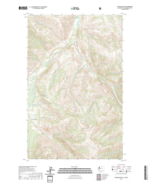 Tatoosh Buttes topographic map thumbnail