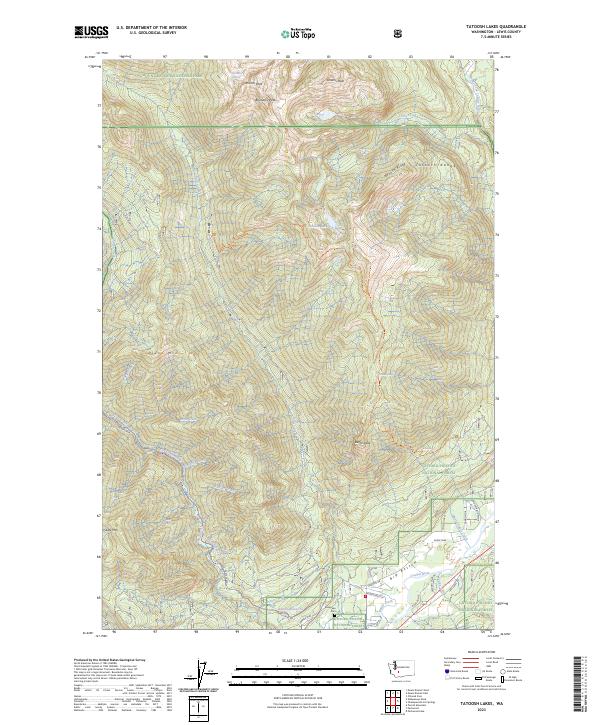 Tatoosh Lakes 2023 topographic map thumbnail