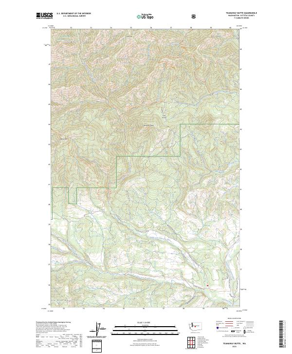 Teanaway Butte 2023 topographic map thumbnail
