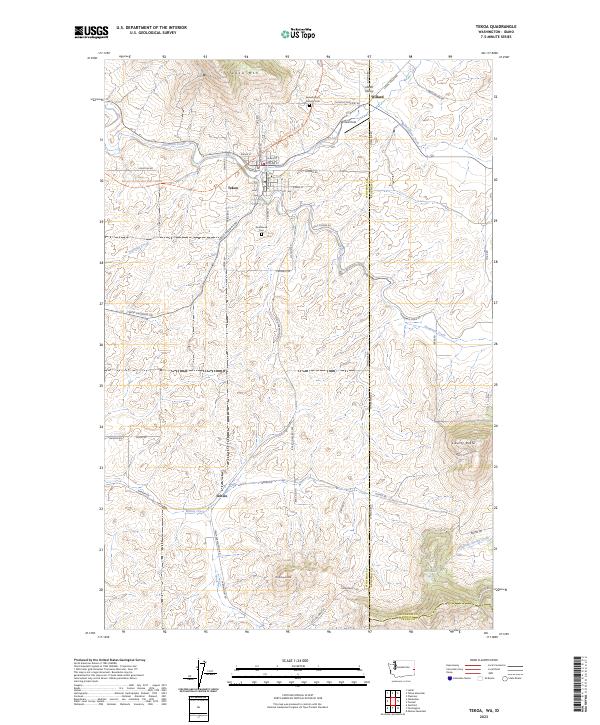Tekoa topographic map thumbnail