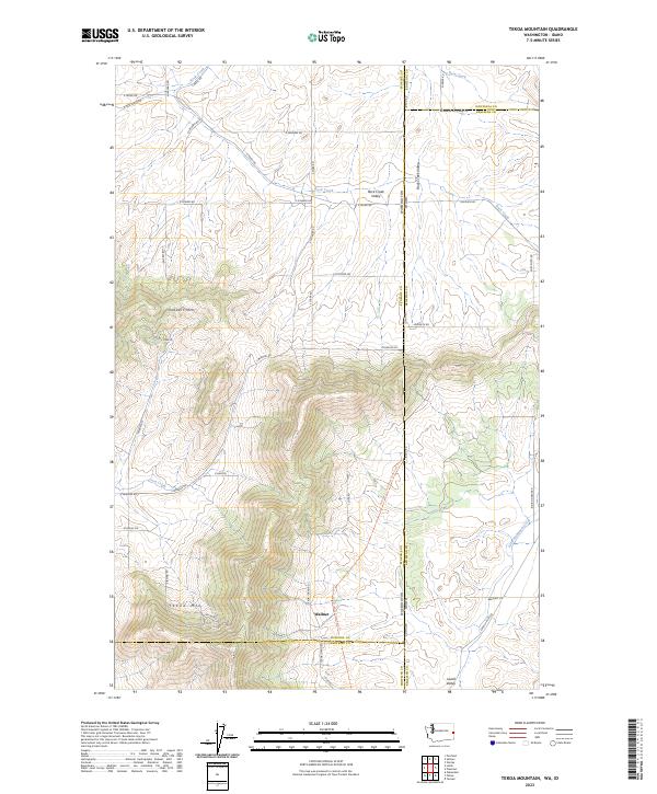 Tekoa Mountain topographic map thumbnail