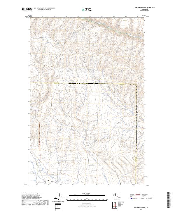The Cottonwoods 2023 topographic map thumbnail