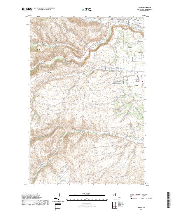 Tieton topographic map thumbnail