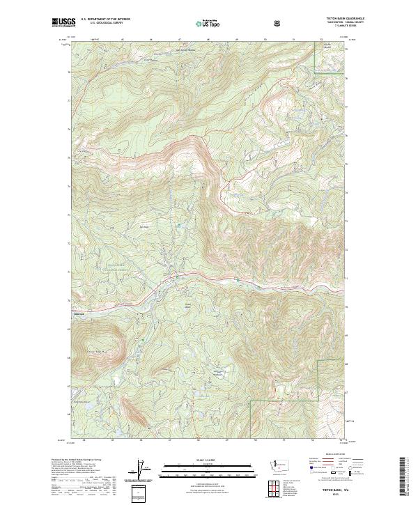 Tieton Basin 2023 topographic map thumbnail