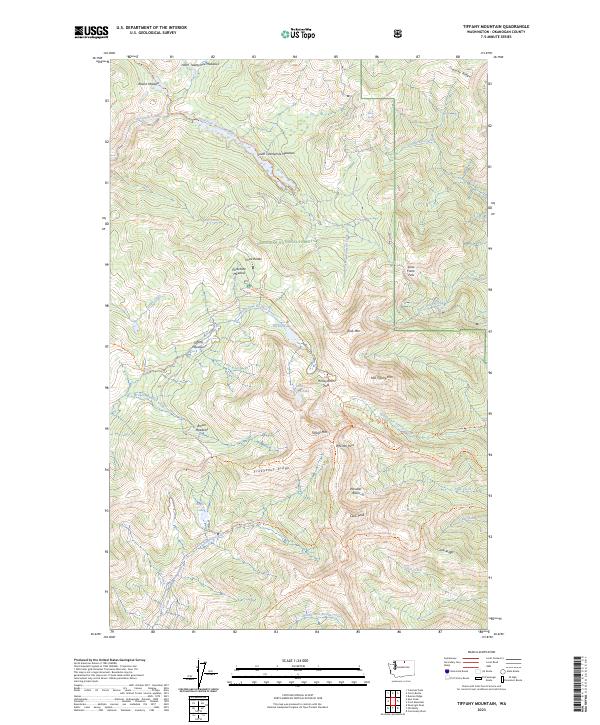 Tiffany Mountain topographic map thumbnail