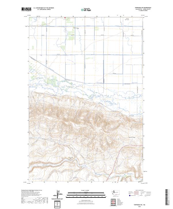 Toppenish SW topographic map thumbnail