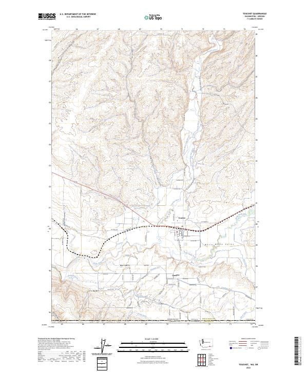 Touchet 2023 topographic map thumbnail