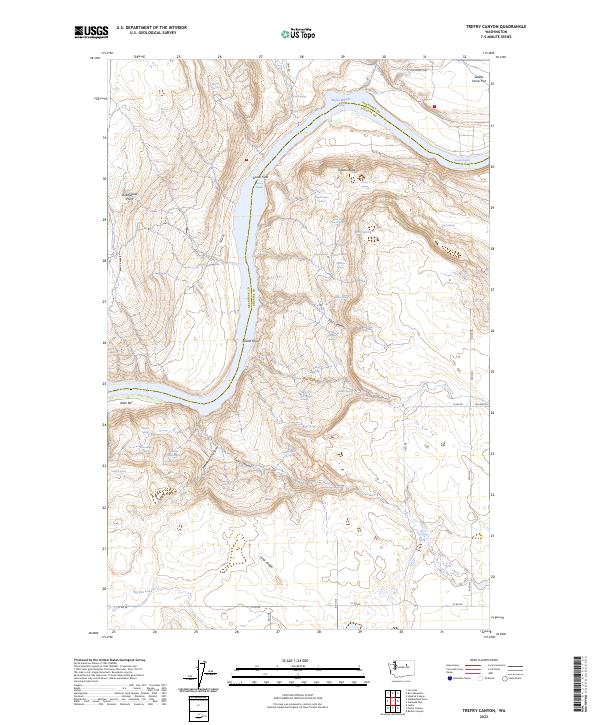 Trefry Canyon topographic map thumbnail