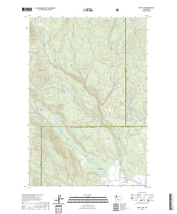 Trout Lake topographic map thumbnail