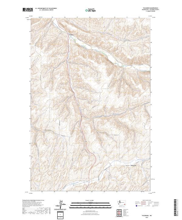 Tucannon topographic map thumbnail