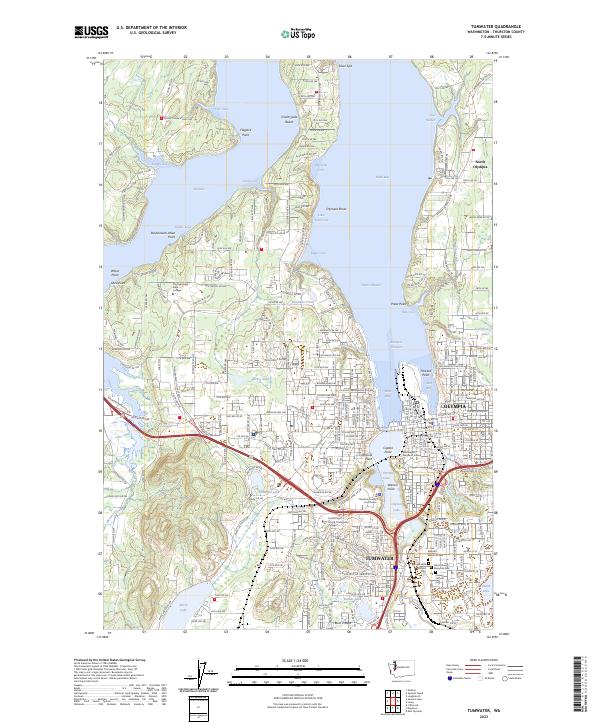 Tumwater topographic map thumbnail