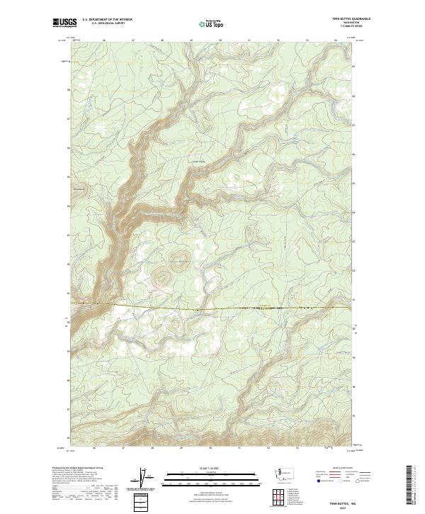 Twin Buttes 2023 topographic map thumbnail