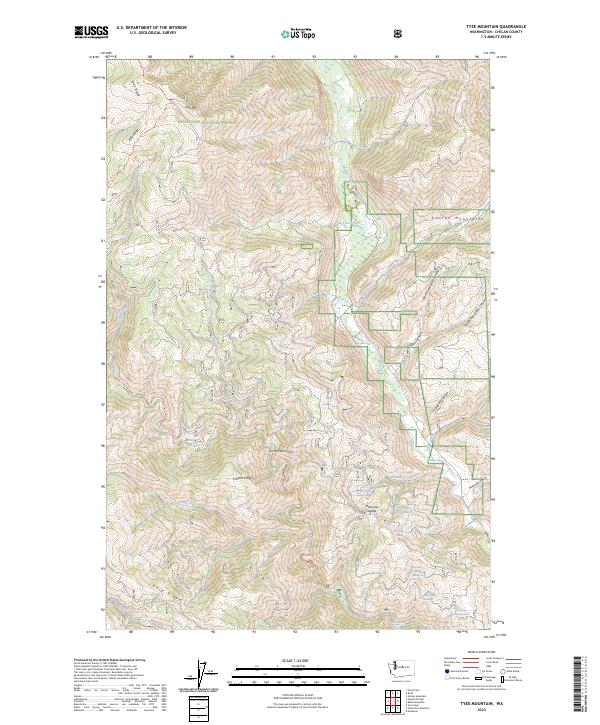 Tyee Mountain topographic map thumbnail