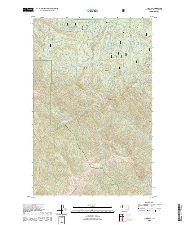 Tyler Peak 2023 topographic map thumbnail