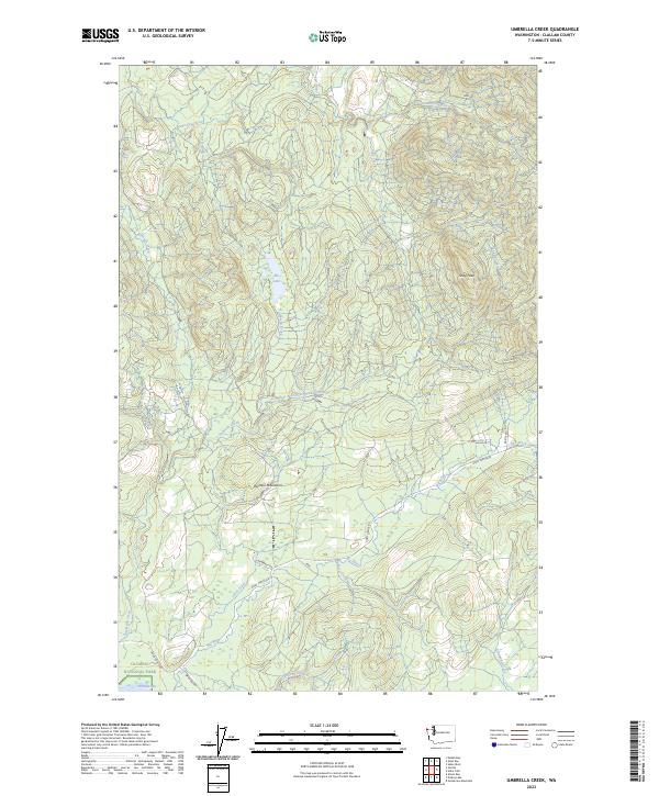 Umbrella Creek topographic map thumbnail