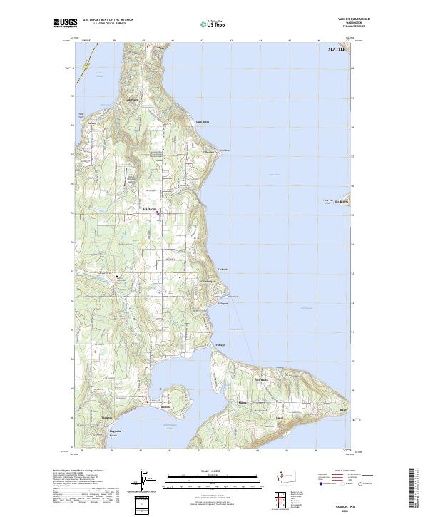 Vashon topographic map thumbnail