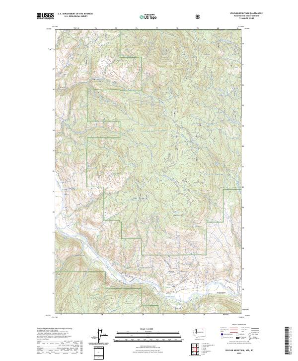 Vulcan Mountain 2023 topographic map thumbnail