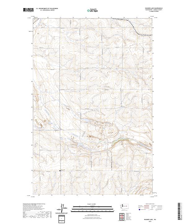 Wagner Lake topographic map thumbnail