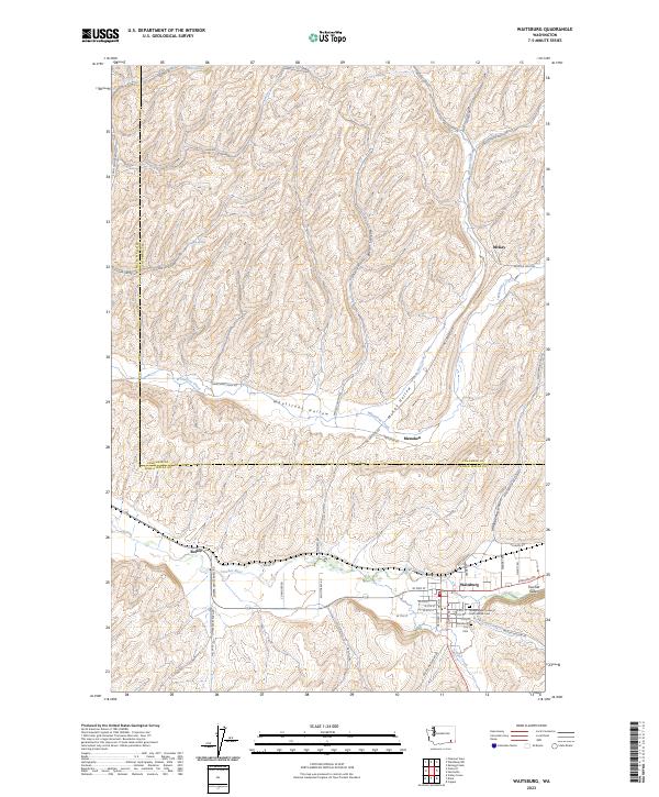 Waitsburg topographic map thumbnail
