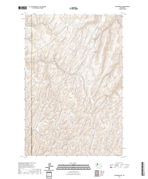Waitsburg NW topographic map thumbnail