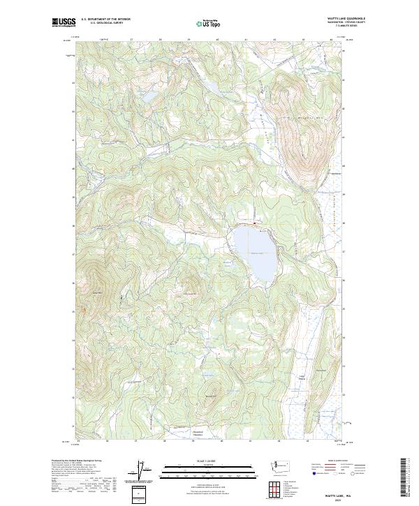 Waitts Lake topographic map thumbnail