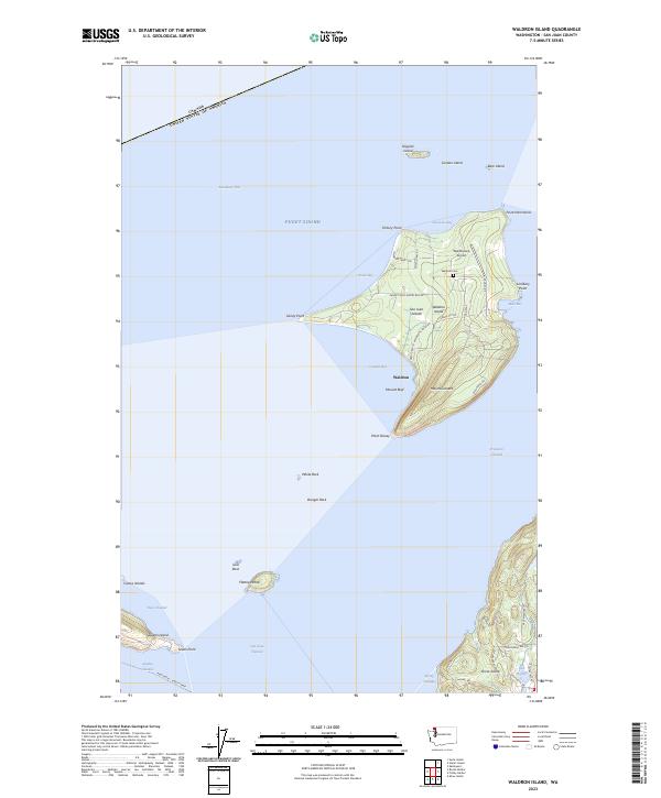 Waldron Island topographic map thumbnail