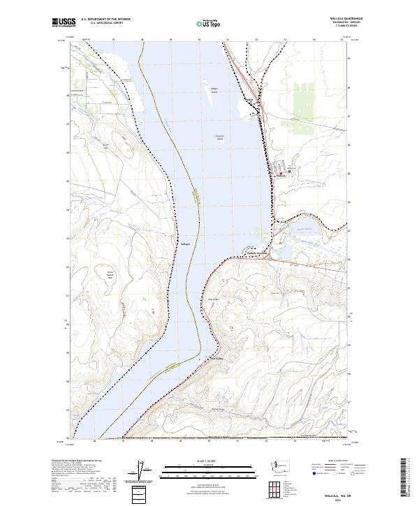 Wallula topographic map thumbnail