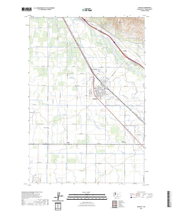 Wapato topographic map thumbnail